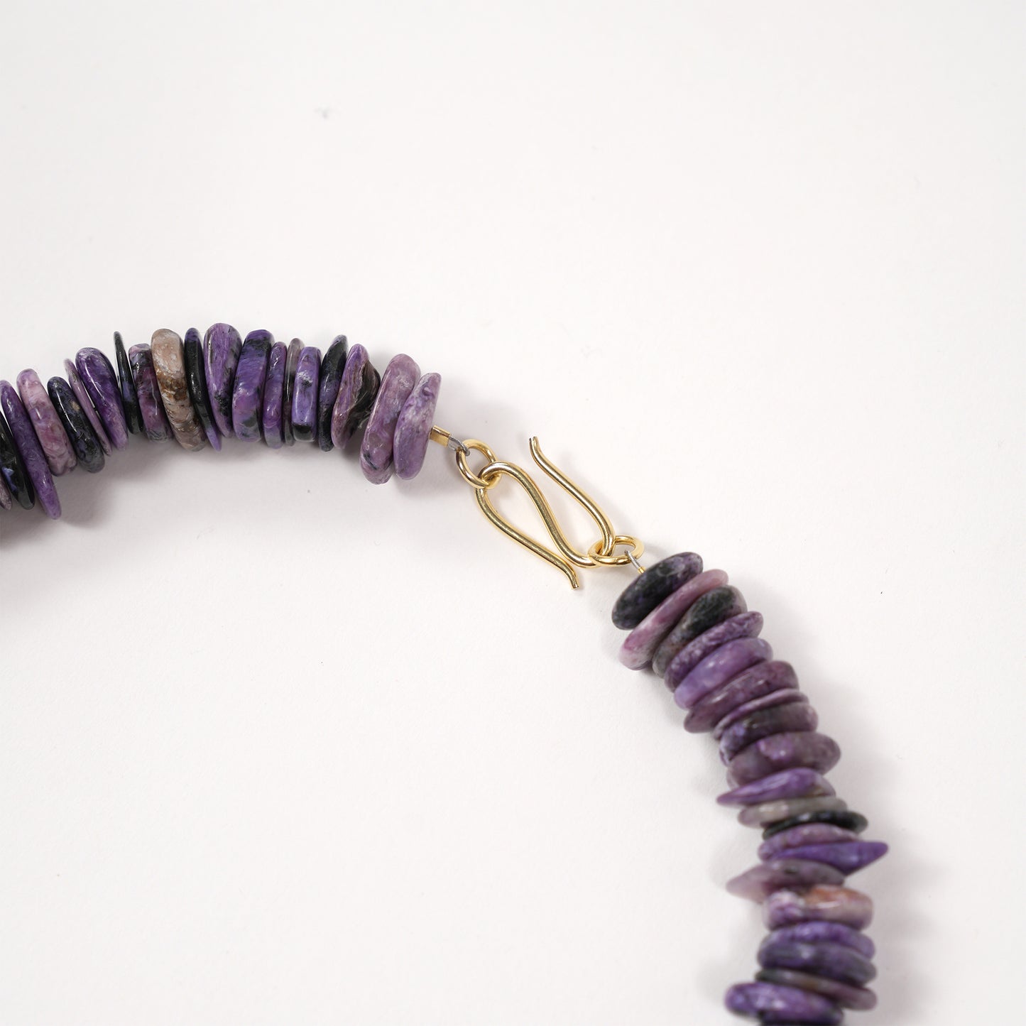 Purple Reign | Edelsteinkette mit Charoit & Phosphosiderit Anhänger