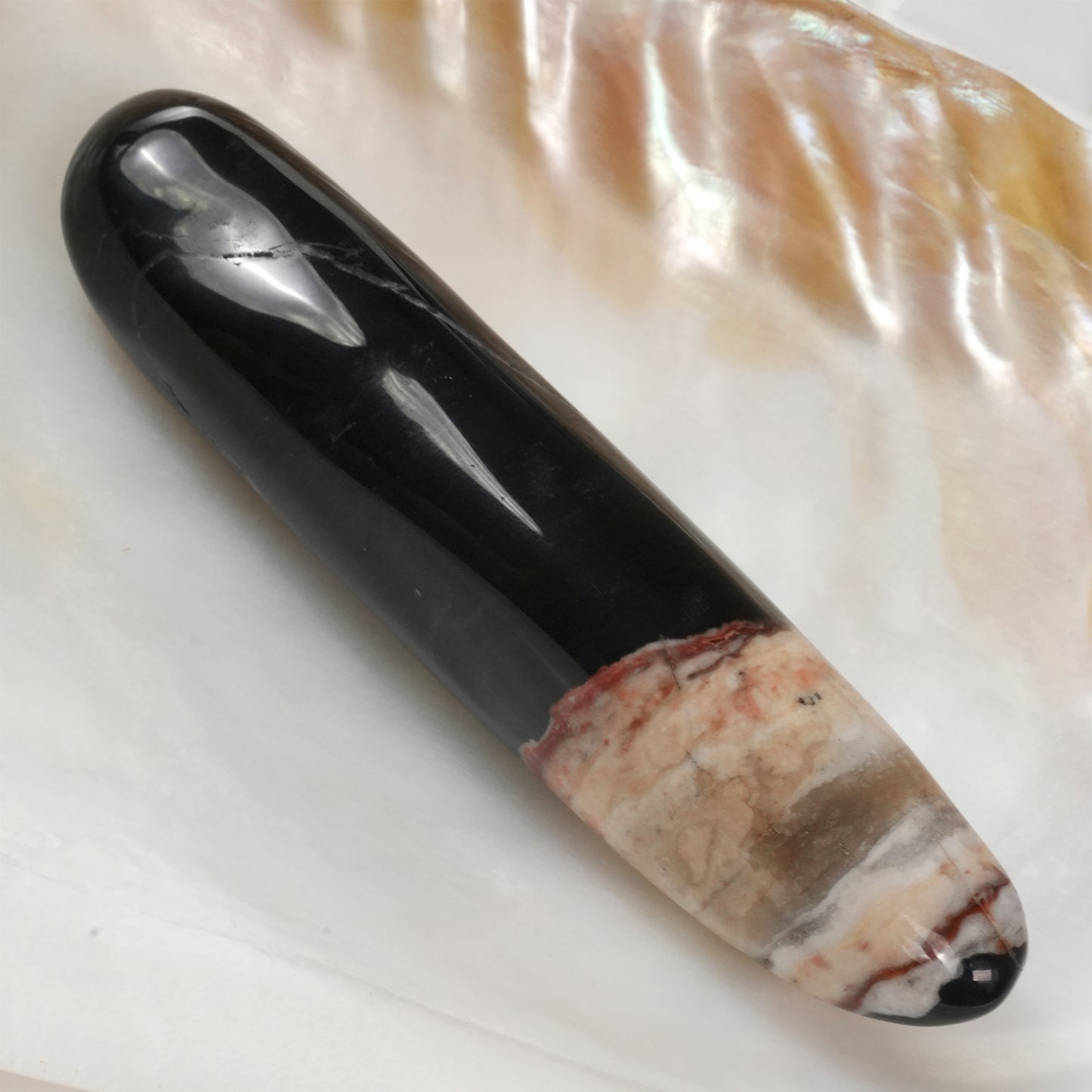 Massagestab aus Edelstein Sardonyx