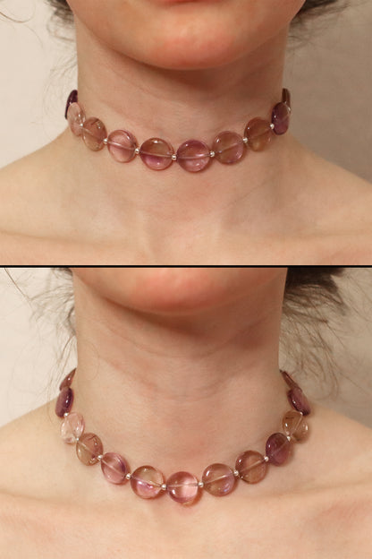 AURA | Edelstein-Choker mit Ametrin