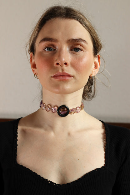 AURA | Edelstein-Choker mit Ametrin