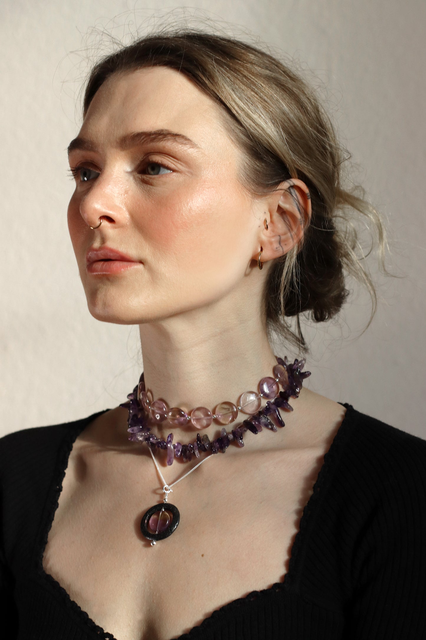 AURA | Edelstein-Choker mit Ametrin