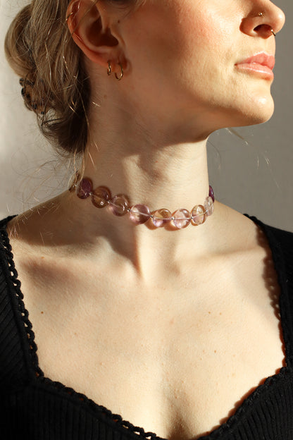 AURA | Edelstein-Choker mit Ametrin